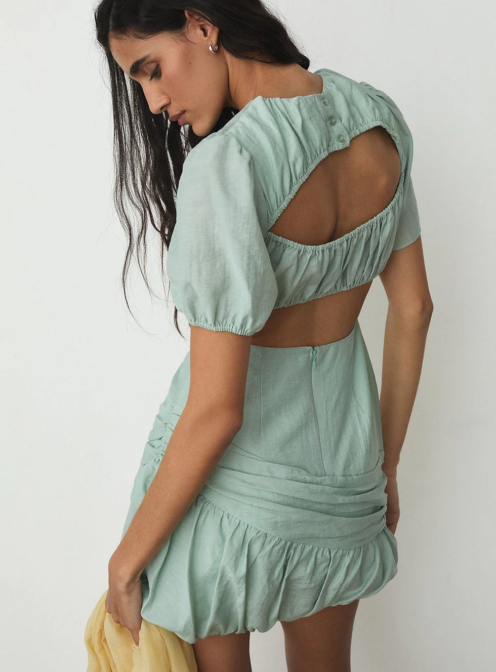 Thumbnail: Carina light blue short dress - Laagam