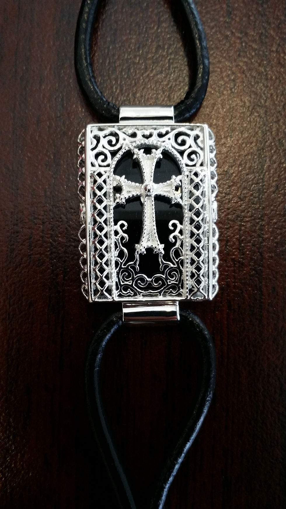 Thumbnail: #1107 - Tatev Stone Cross with Onyx