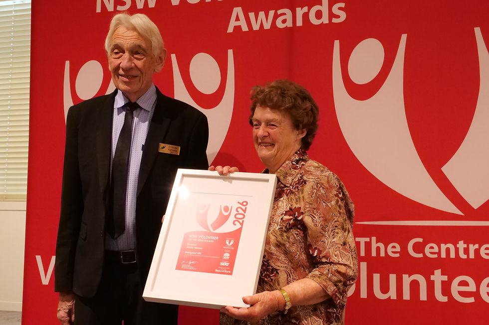 Narrandera Shire Council, Neville Kschenka, and Margaret Hill, Riverina Senior Volunteer of the Year.