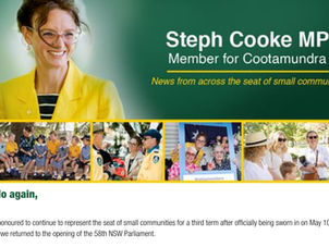 Steph Cooke MP - NEWSLETTER         September 2023