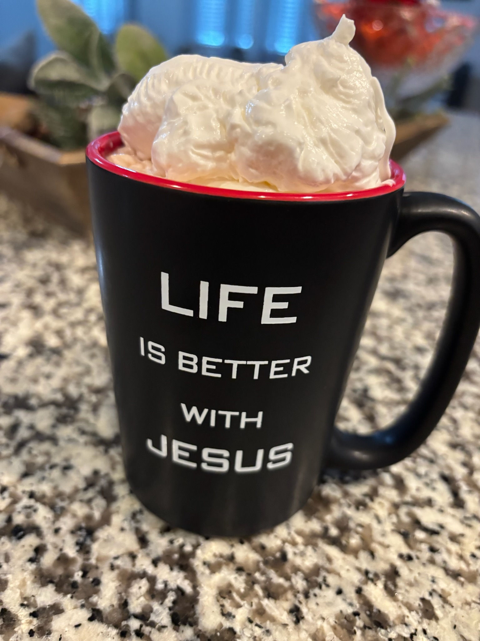 Life Is Better with Jesus Mug (front view)