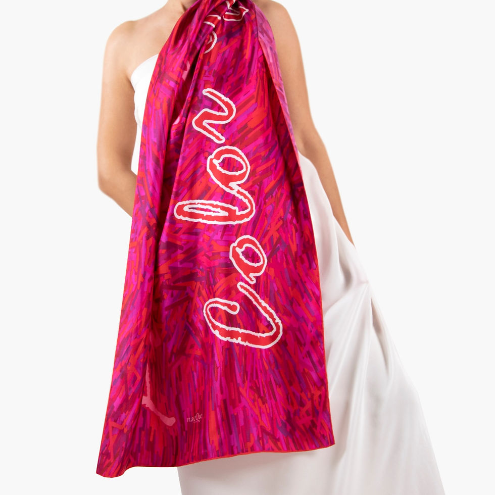 Oblong Foulard/Large Composite/Color Col./Pink/Art.01/Ltd.Edt.1/5