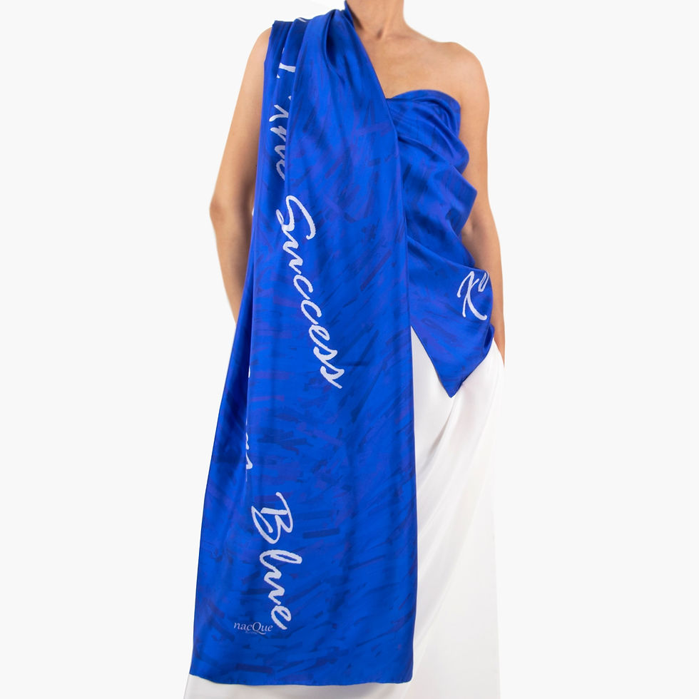 Oblong Foulard/Large Composite/Color Col./Navy Blue/Art.01/Ltd.Edt.1/5