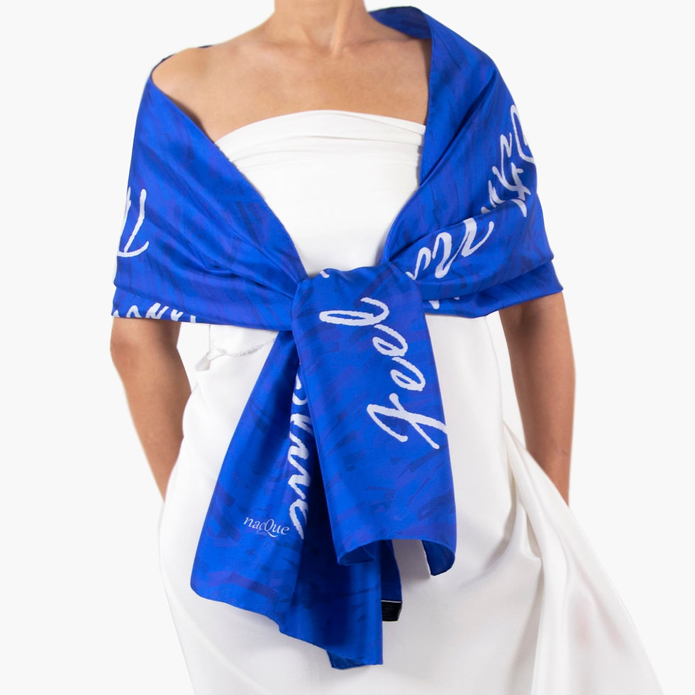 Thumbnail: Oblong Foulard/Large Composite/Color Col./Navy Blue/Art.01/Ltd.Edt.1/5