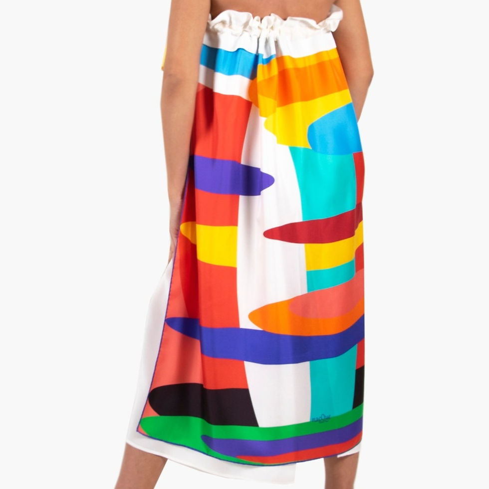 Thumbnail: Inspire/Silk Skirt/Geometric Col./Art.2/Ltd. Edt. 1/5