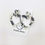 Thumbnail: Black & White Pearl Cutout Heart Earrings