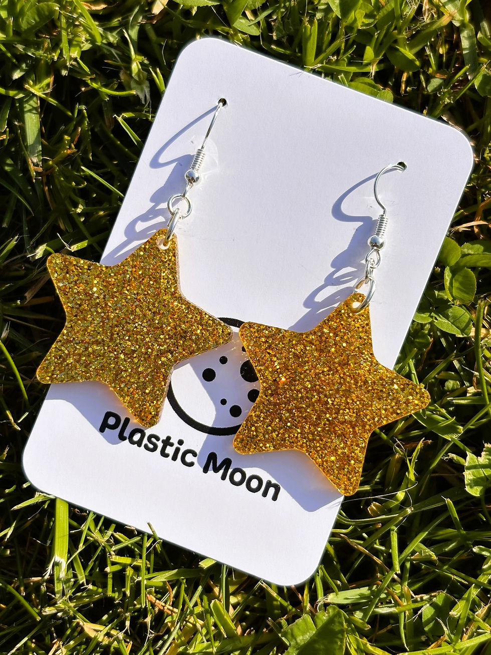 Thumbnail: X-Large Gold Glitter Stars