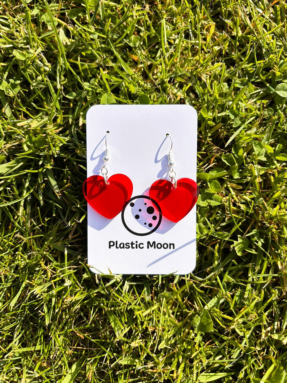 Thumbnail: Transparent Red Hearts - Large
