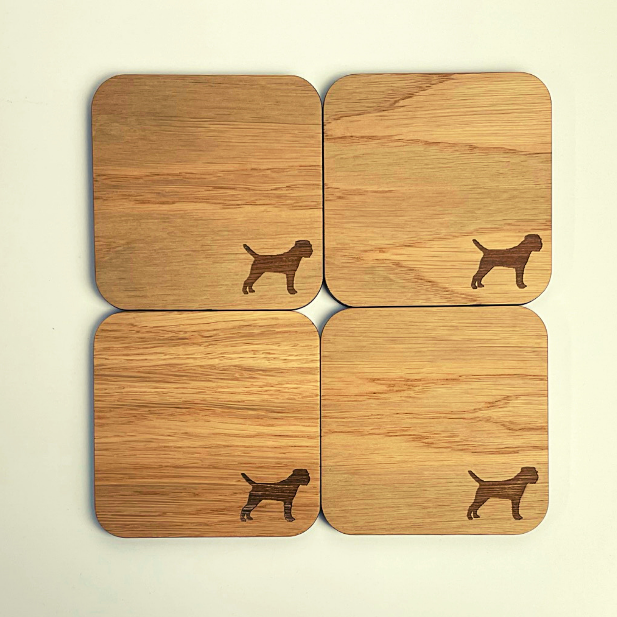 Border Terrier Wooden Coasters