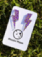 Thumbnail: Large Lightning Bolt Studs - Purple & Gold