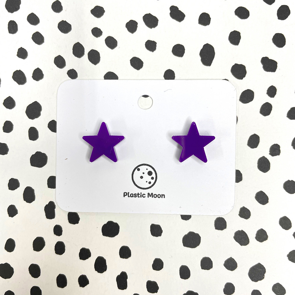 Thumbnail: Bright Coloured Star Stud Earrings