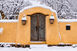 Snow covered adobe in Santa Fe