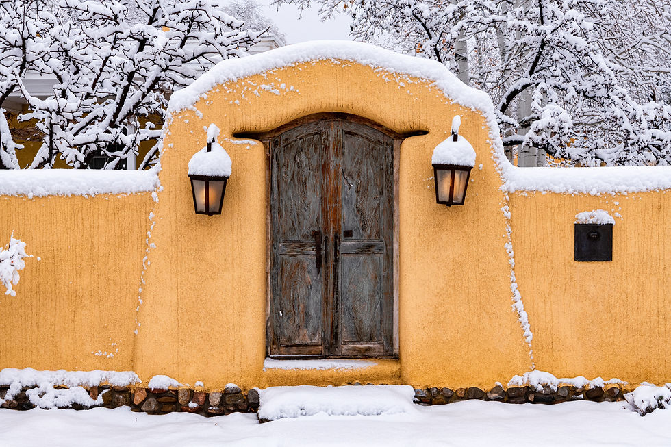 Winter wonderland in Santa Fe, New Mexico