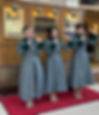 Trio of singers entertaining guests arriving for the British Pullman Golden Age of Steam journey