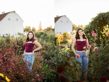 Senior session in fall colors