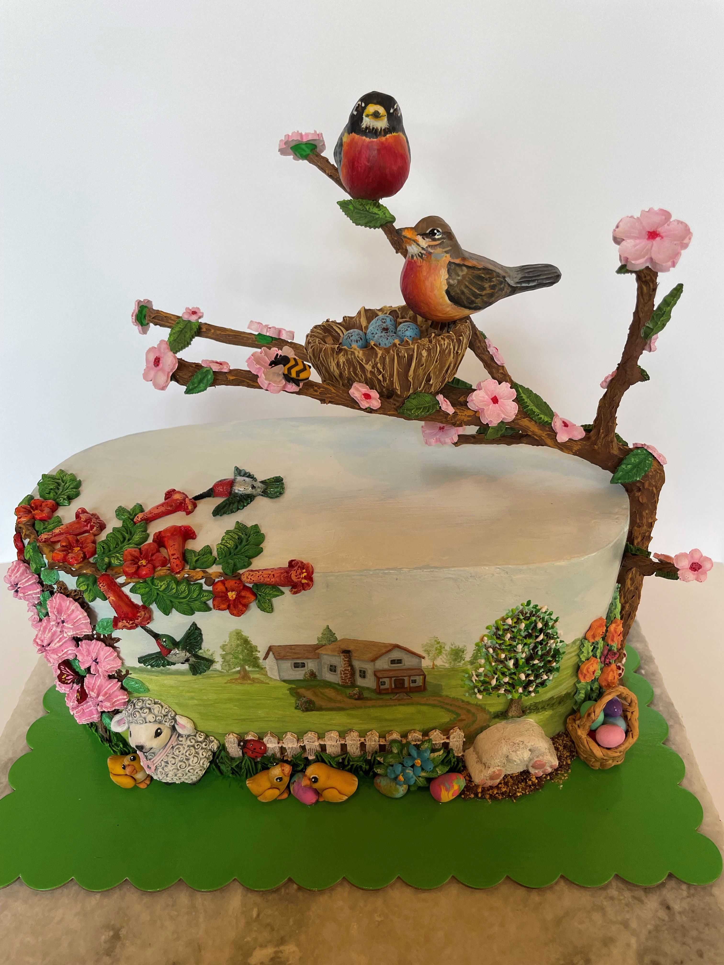 Fake Cake. Easter/Robins In Spring