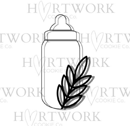 الصورة المصغرة: Floral Baby Bottle (4")