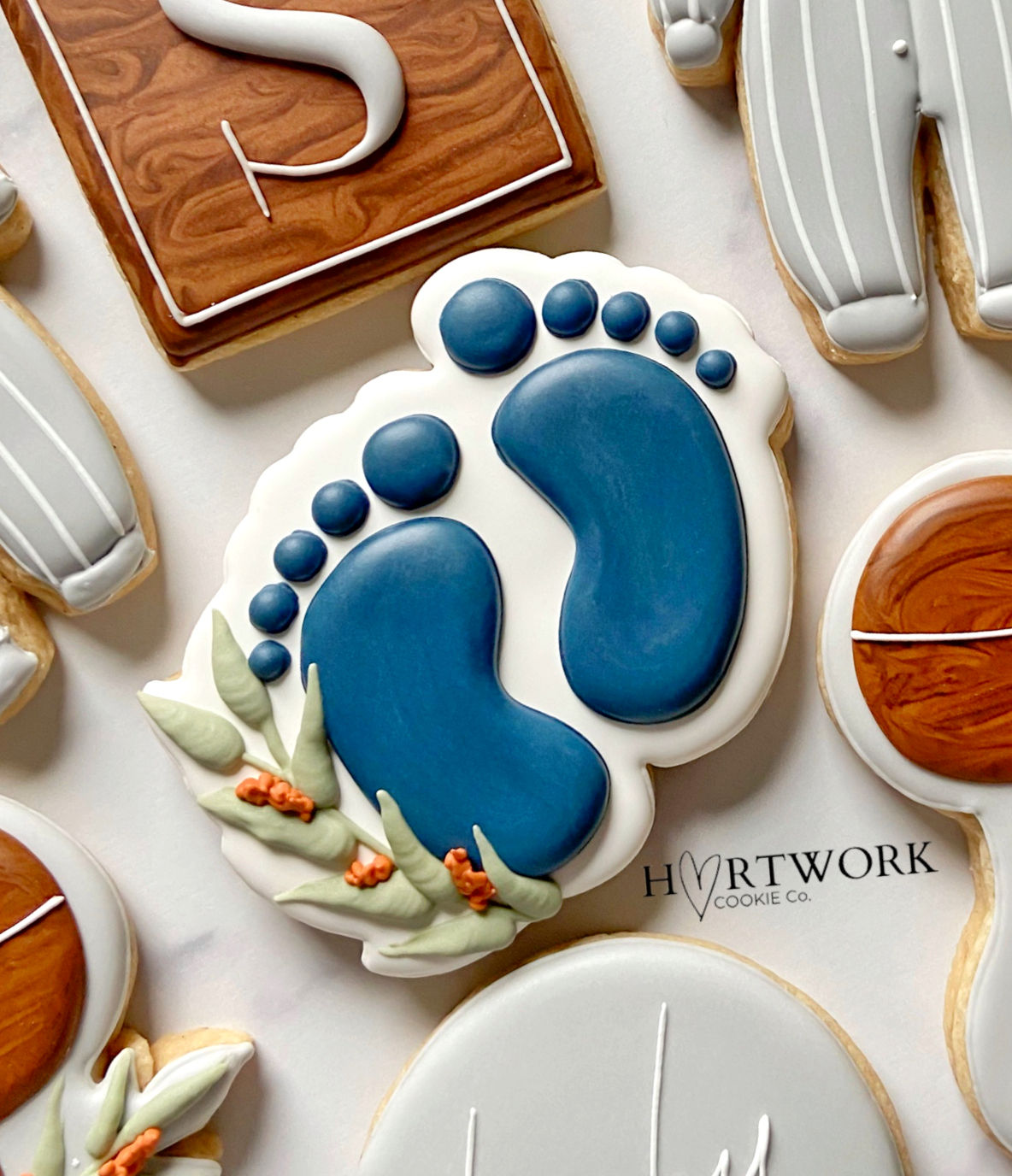 Footprints with Greenery - 3.75" (STL-digital download)