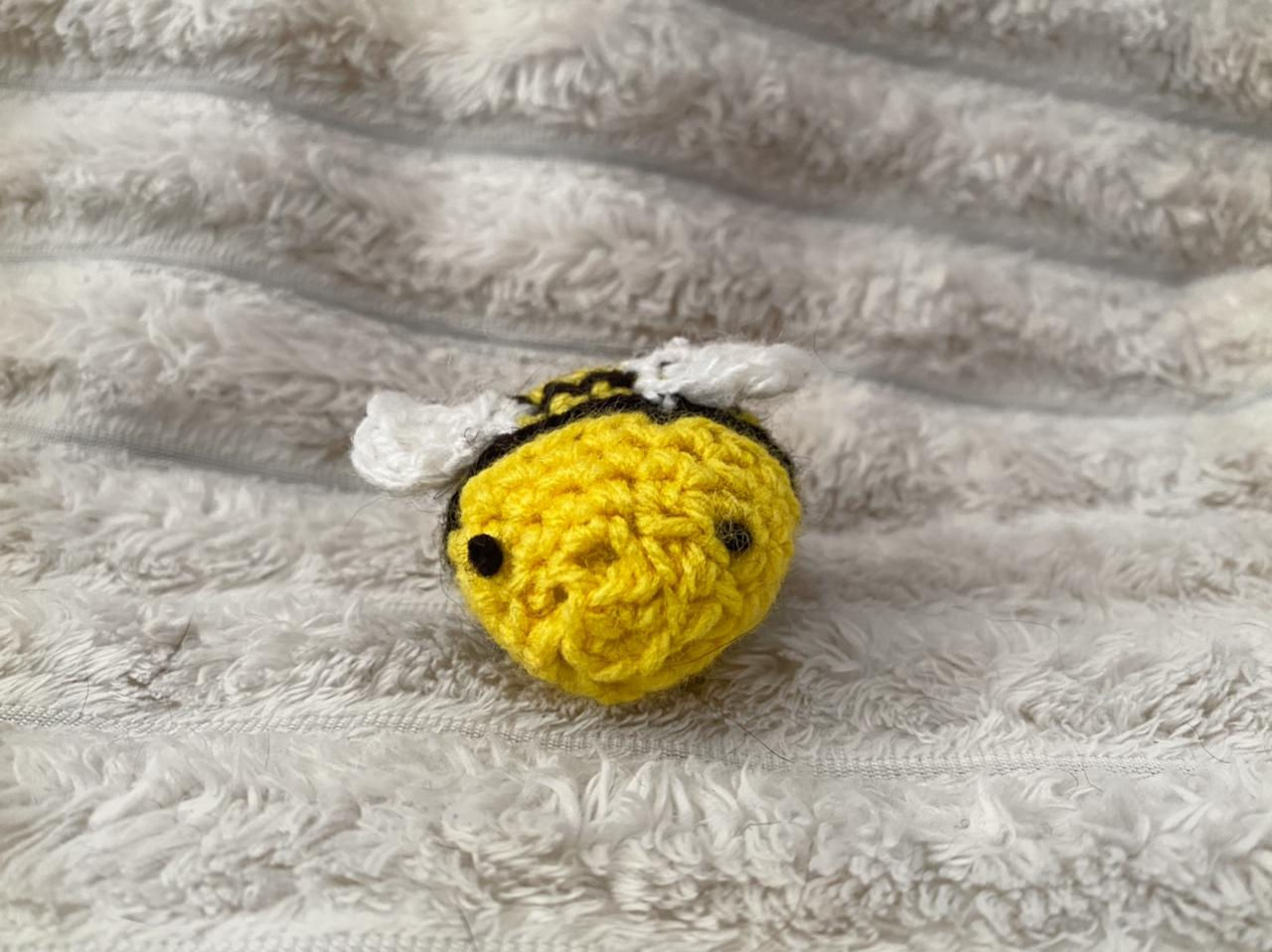 Crocheted stuffed Bee