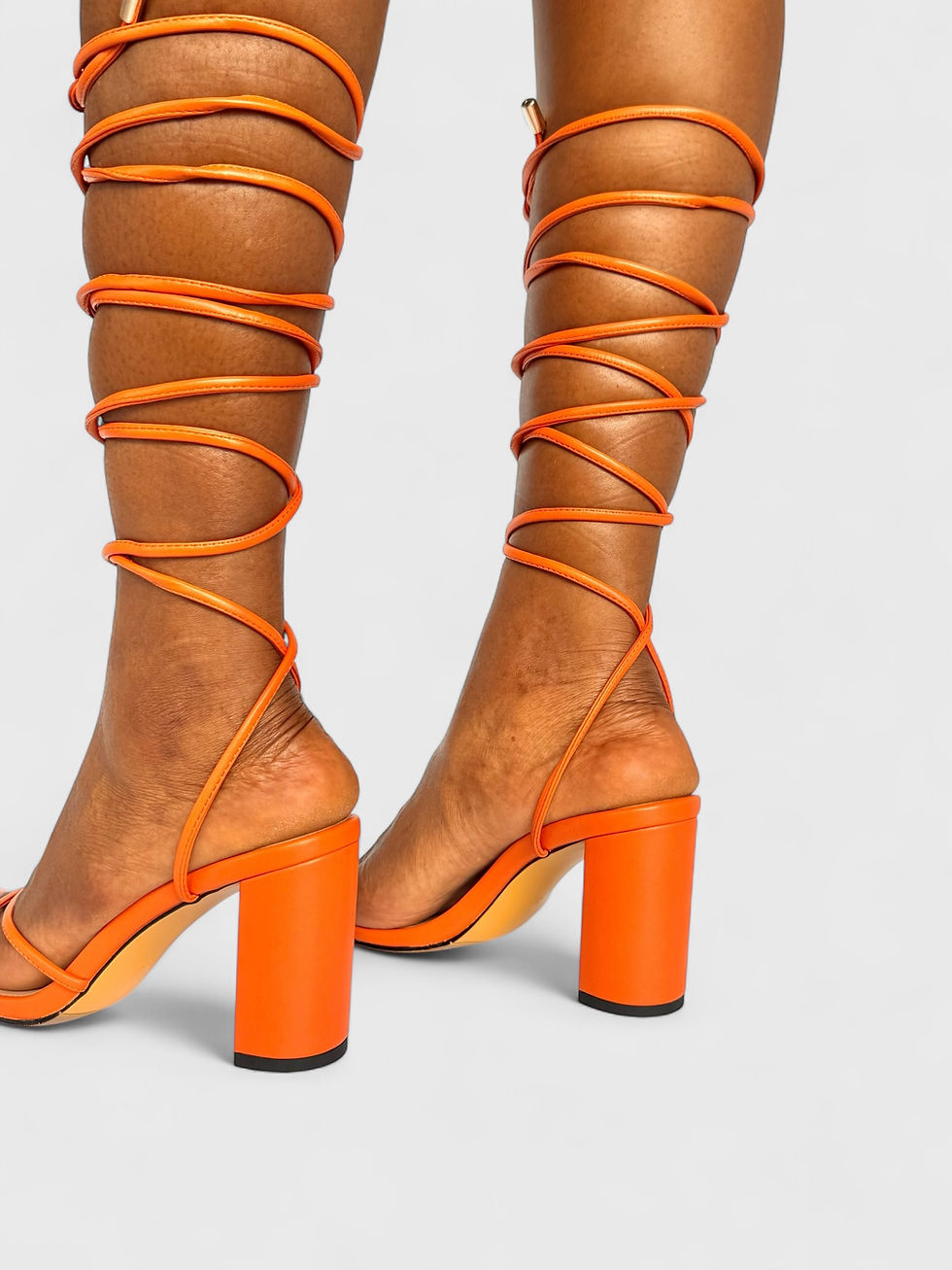NAFISAH Lace-Up Block Heel 