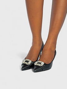 LATIFA Mid Stiletto Heel (in Black)