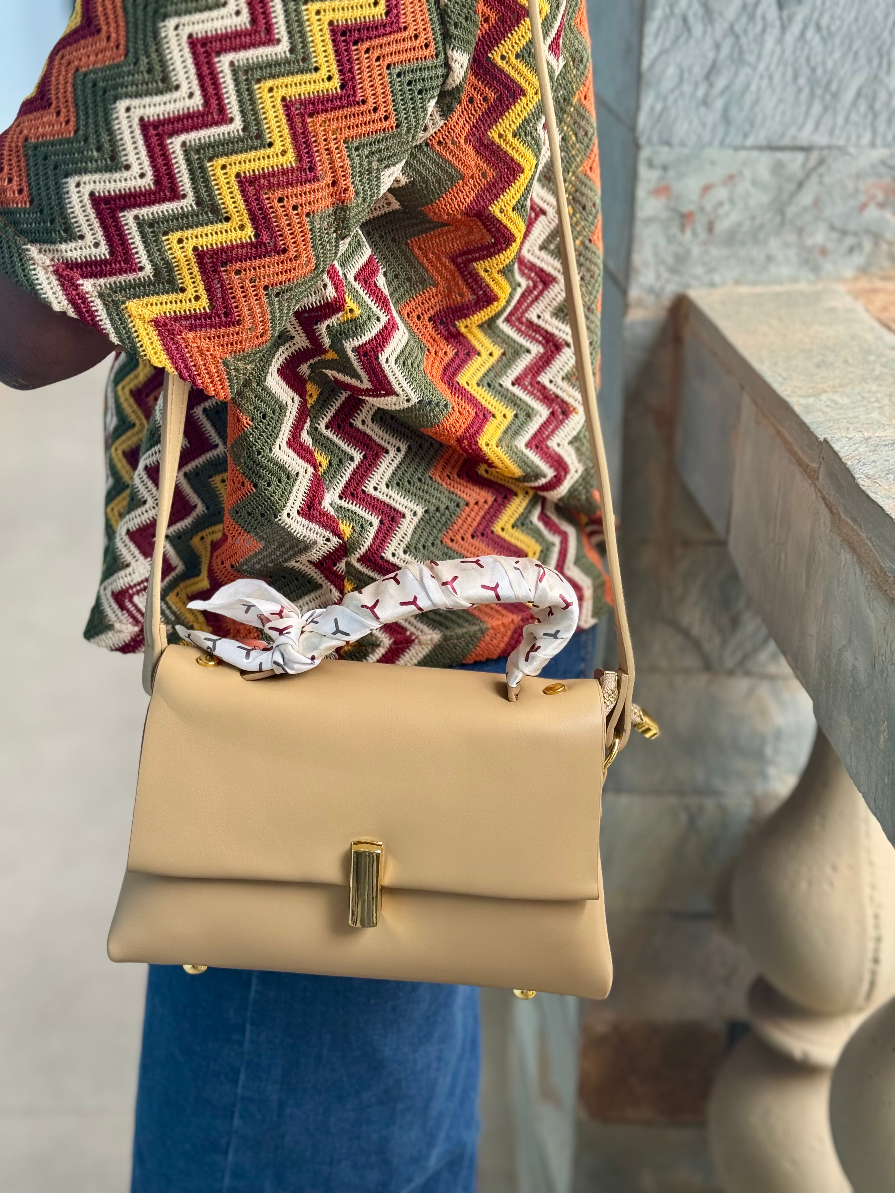 Sling Bag Crossbody Bag (In Tan)