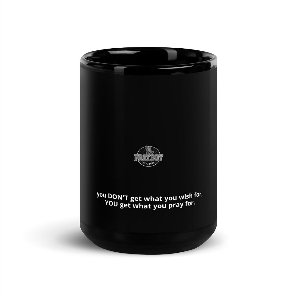 Thumbnail: PRAYBOY© Black Glossy Mug