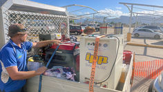 unloading PipeCaster Pro equipment