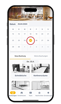 Erklärung der Buchung via App