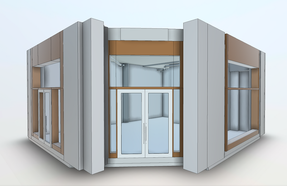 Measured building survey, 2D CAD drawings, and 3D Revit model of a shop in Baker Street, W