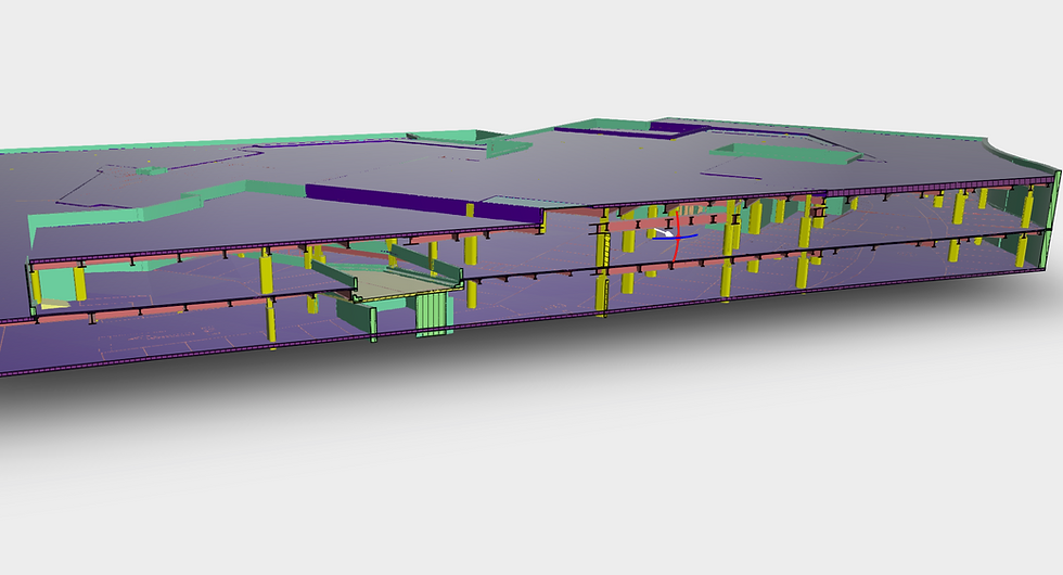 Measured House Survey of Car park, Notting Hill, London NW10, 3D SketchUp model of a car p