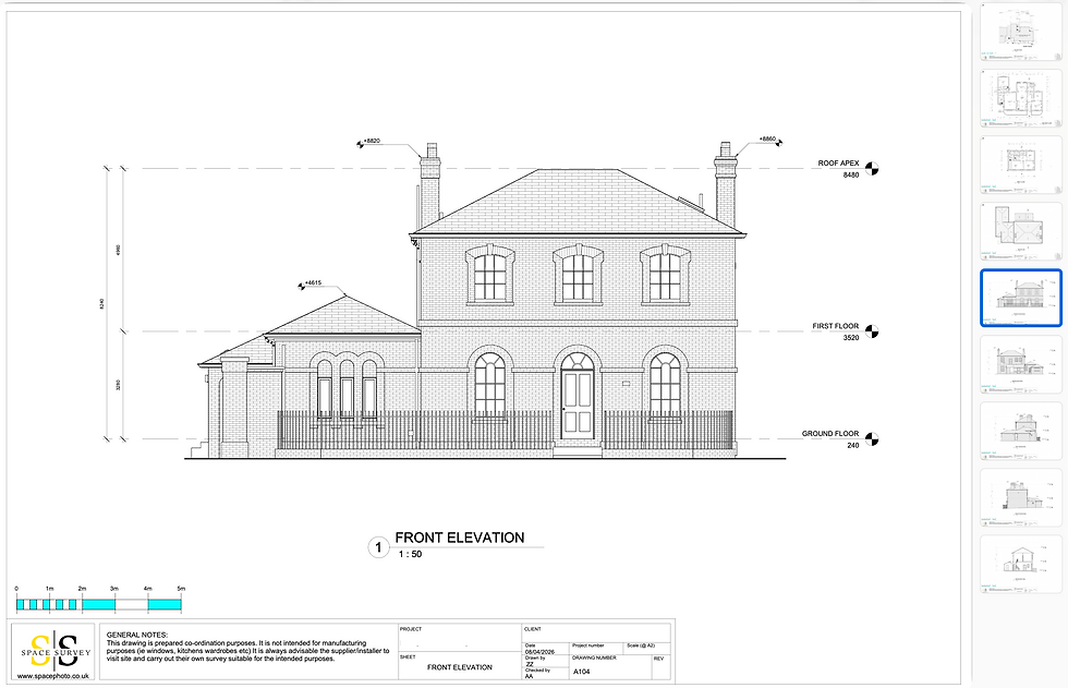 Measured building survey from old police station in Thames Ditton, KT76