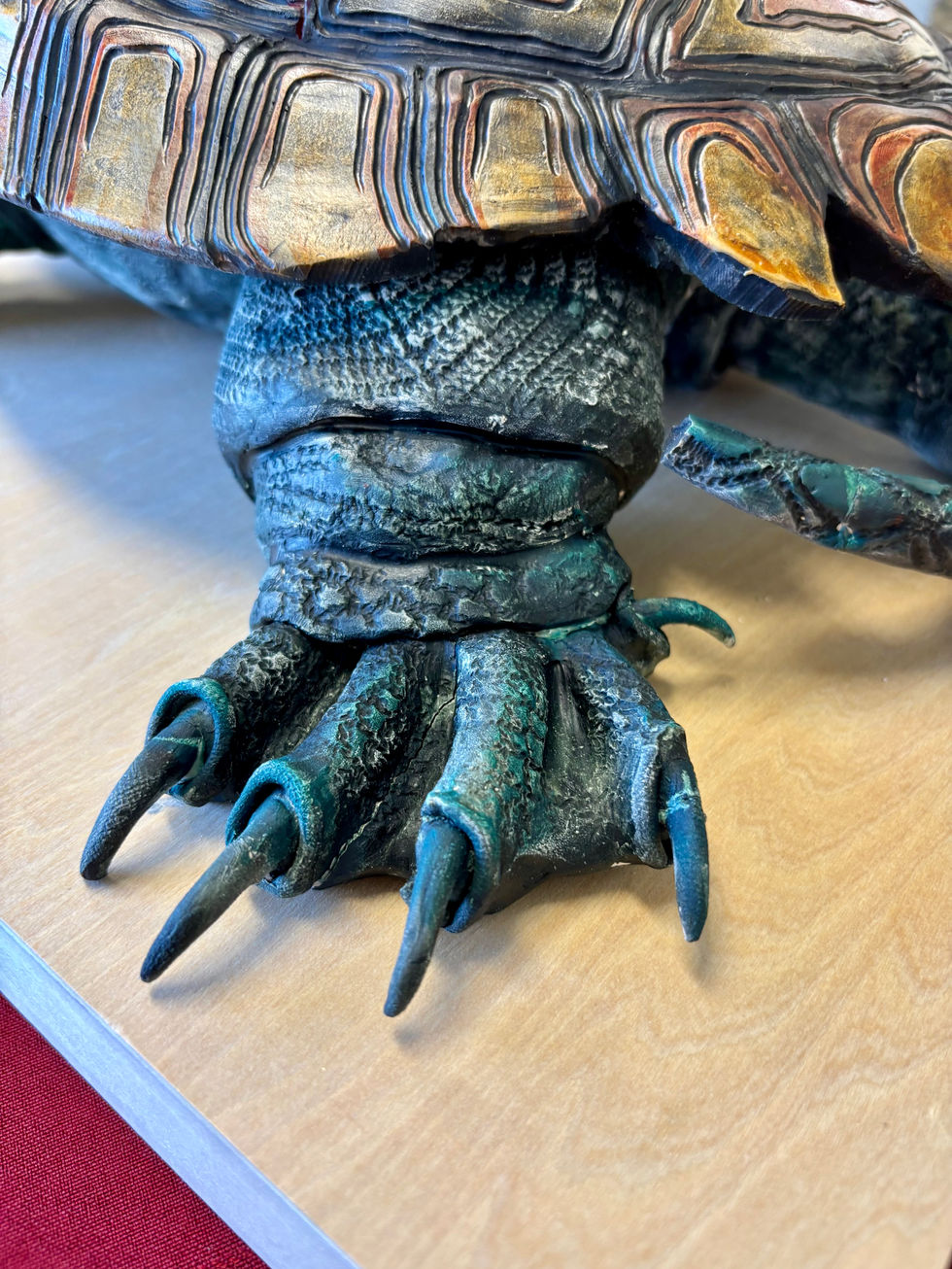 Hand-built Snapping Turtle pot