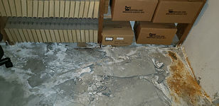 damage in courthouse basement