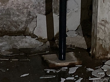 damage in courthouse basement