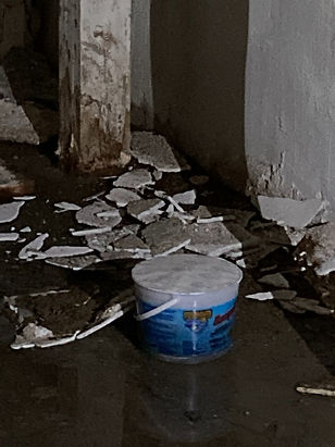 damage in courthouse basement