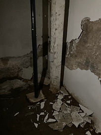 damage in courthouse basement