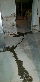 damage in courthouse basement