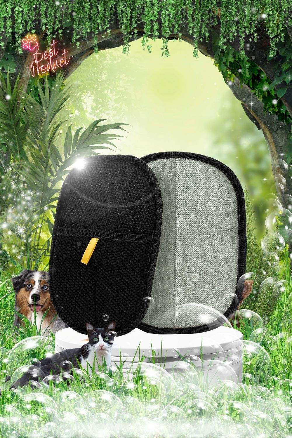 • Lot de 2 gants pour poils