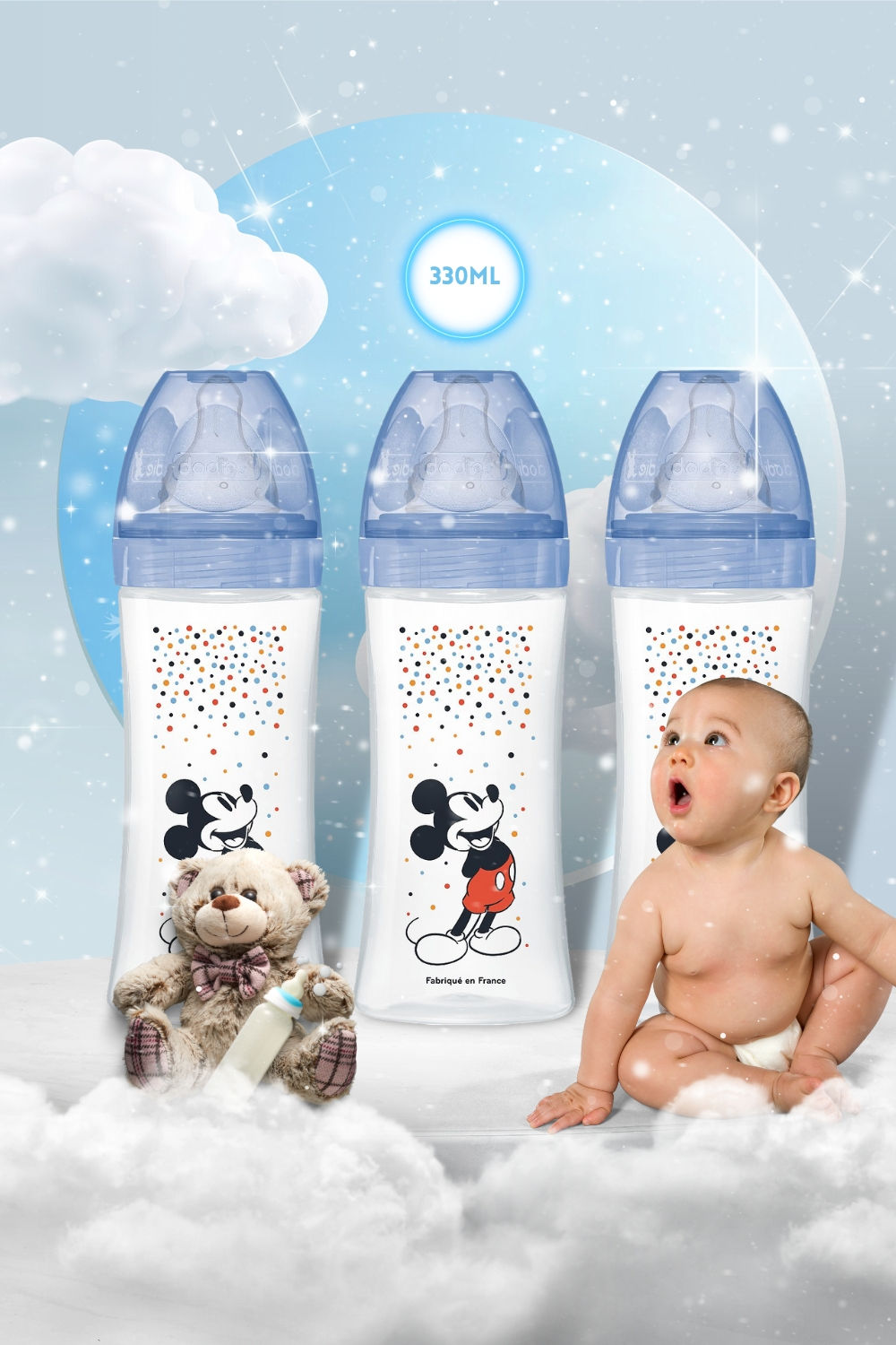 • Biberon Initiation + Anti-Colique - 330 ML + 6 mois | Dodie