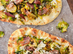 Bacon and Brussels Sprout Naan