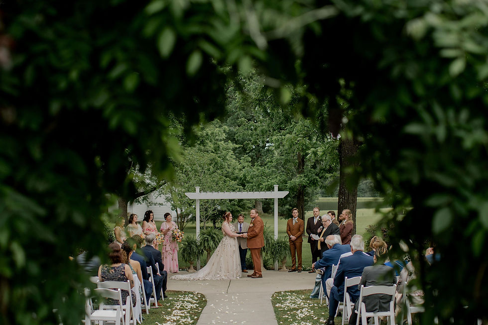 Garden Wedding Ceremony - The Hudson Manor