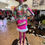 Thumbnail: WOMENS SM Pink Lace Wild Bunch Gang Skirt SMOKED