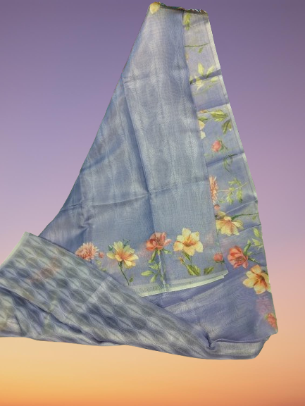 Thumbnail: Chandri cotton sarees with blouse 