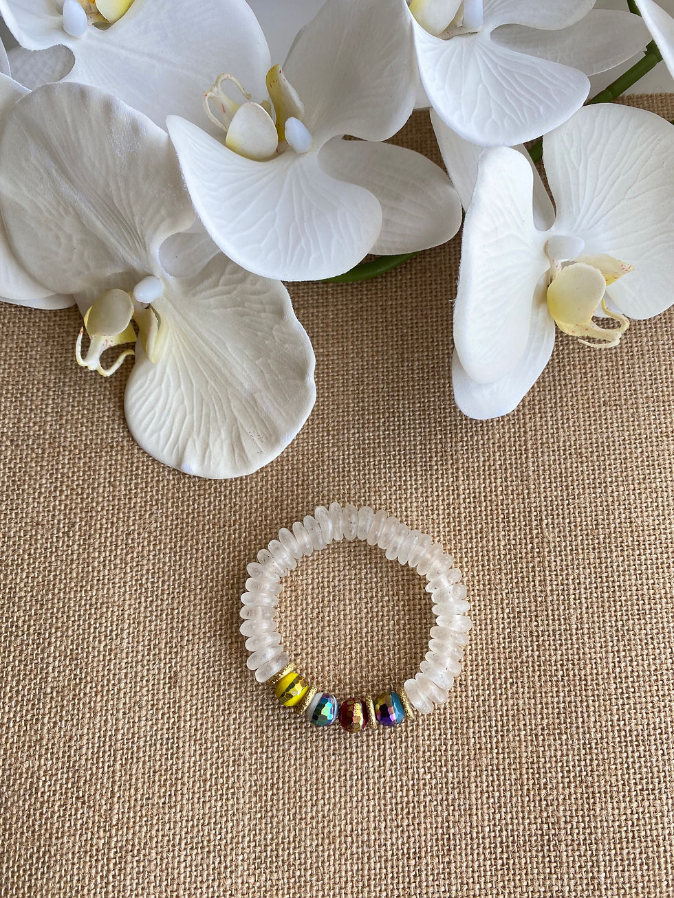 Clear and round multicolor bracelet