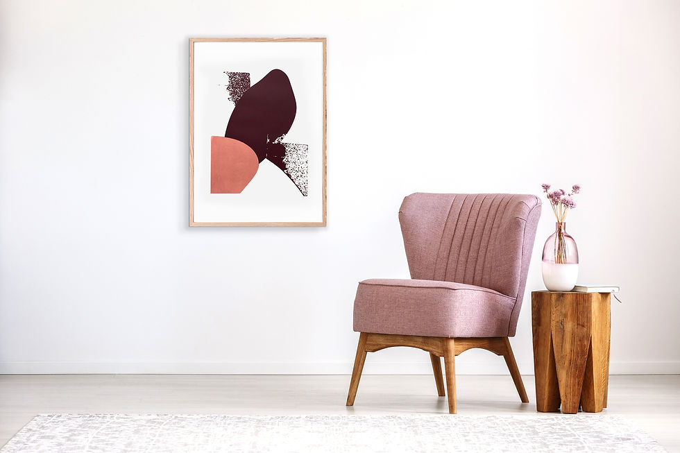 תמונה ממוזערת: Pink and Puce Abstract 50X70 cm