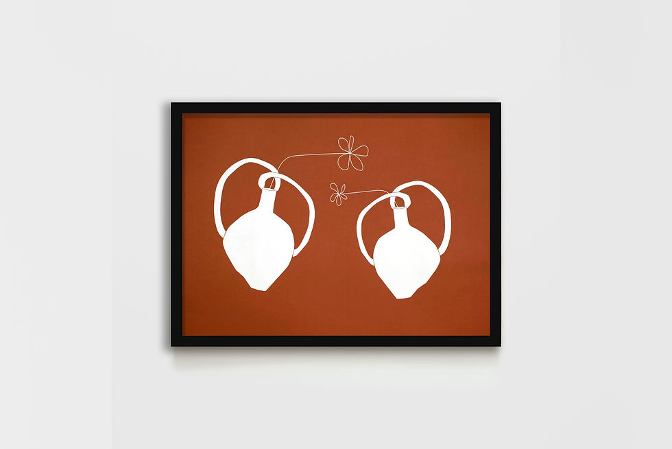 תמונה ממוזערת: Terracotta Twin Vases 70X50 cm