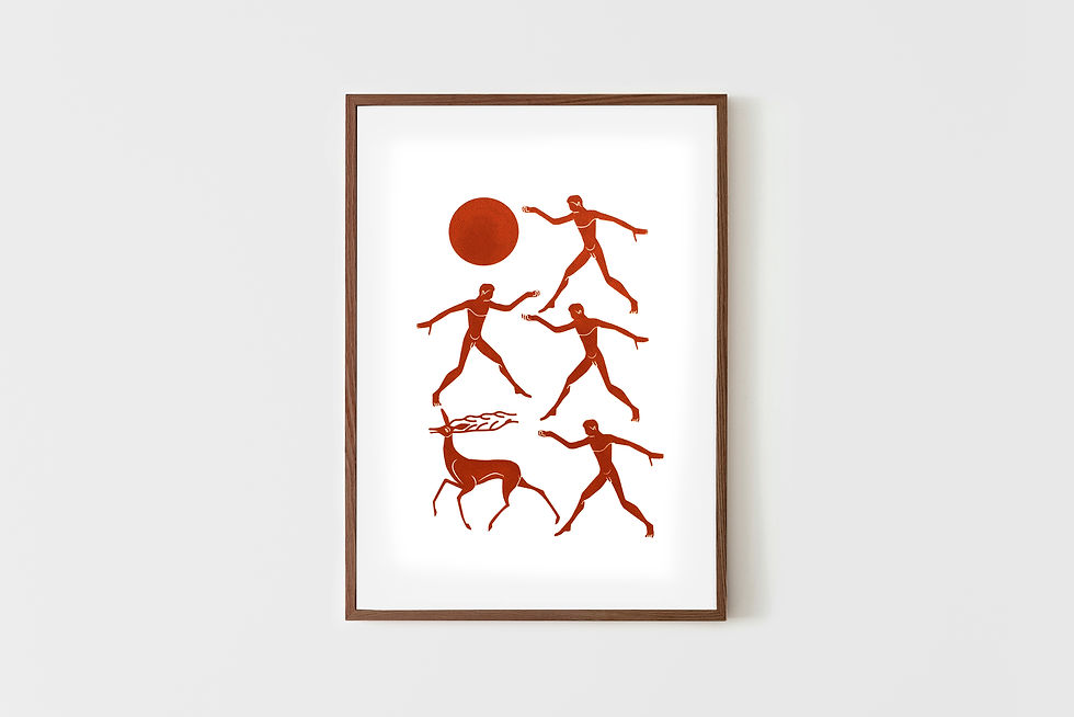 תמונה ממוזערת: Catching A Deer  35X50 cm