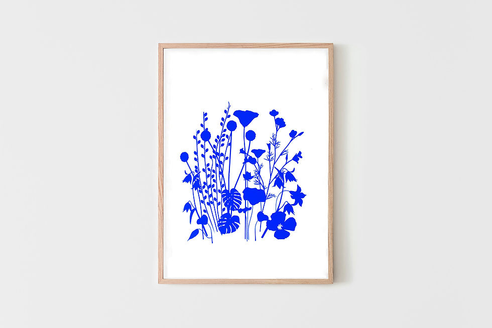 תמונה ממוזערת: Wild Garden Blue 50X70 cm