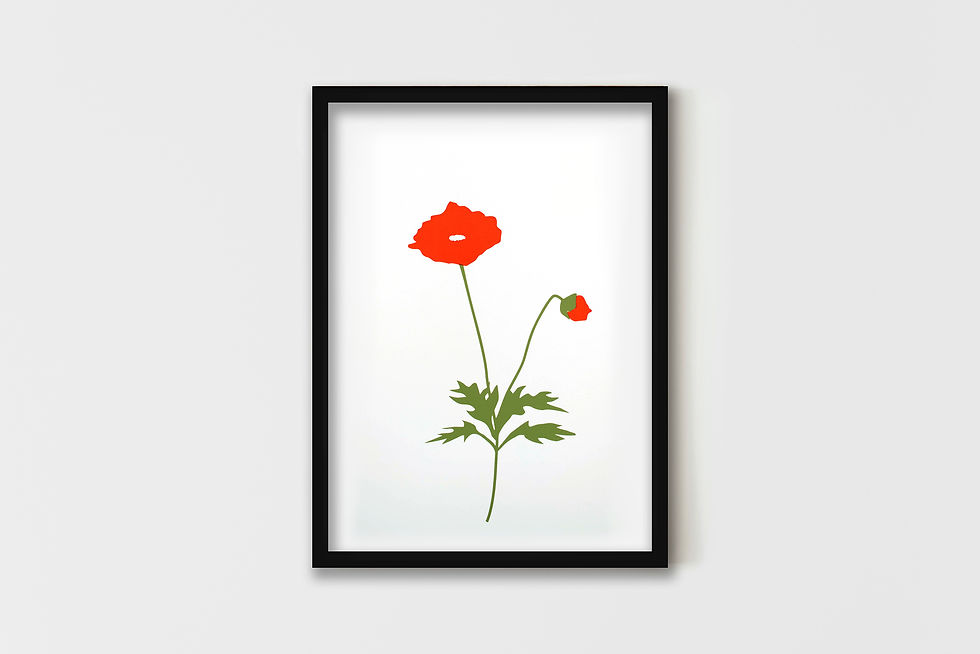 תמונה ממוזערת: Medium Red Flower 35X50 cm